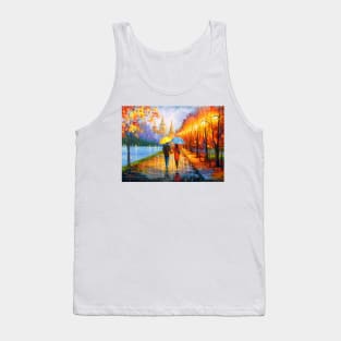 Romantic walk in the rain Tank Top